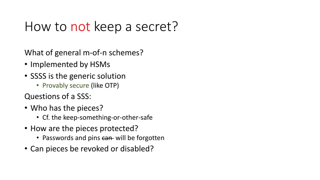 how to not keep a secret 1