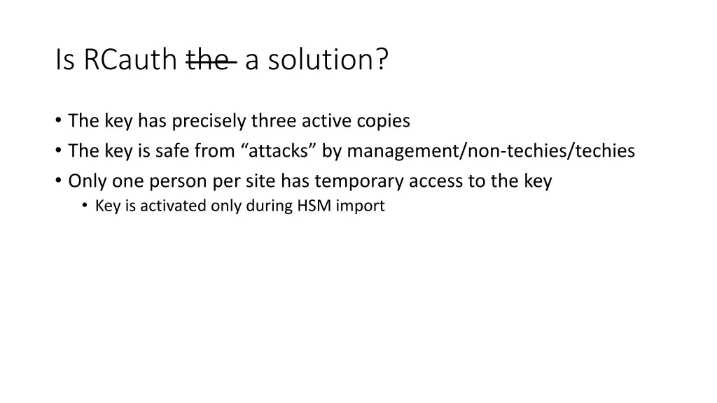 is rcauth the a solution
