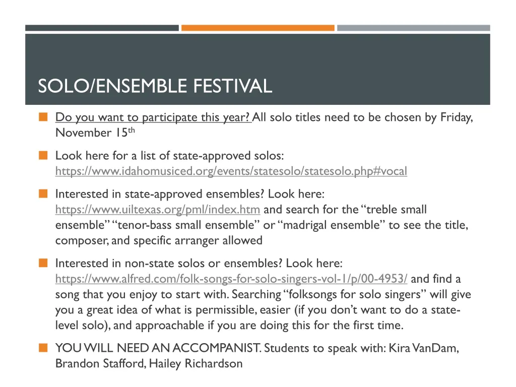 solo ensemble festival