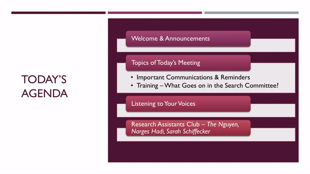 welcome announcements
