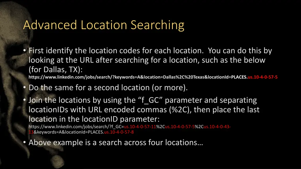 advanced location searching