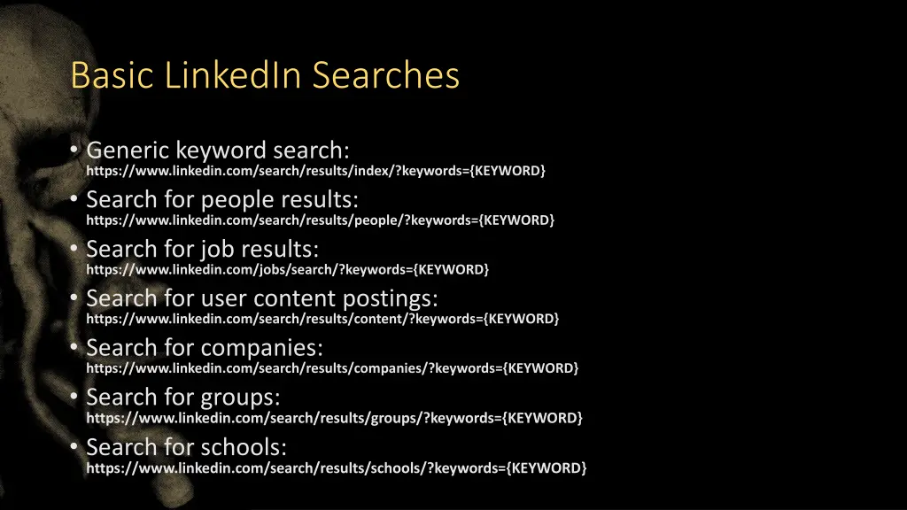 basic linkedin searches