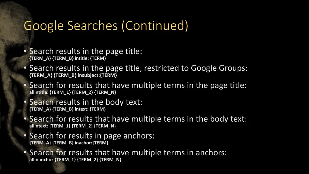 google searches continued 3