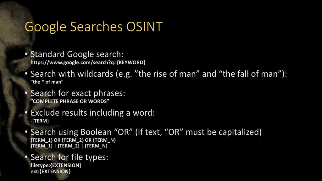 google searches osint
