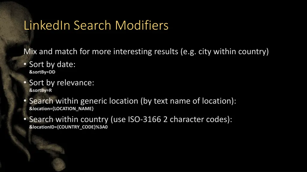 linkedin search modifiers