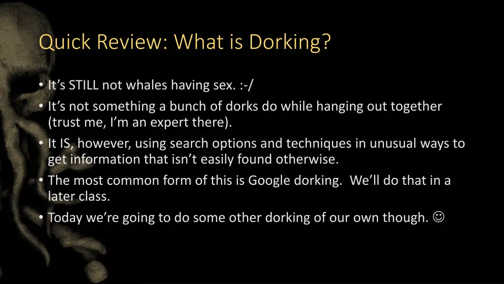 quick review what is dorking