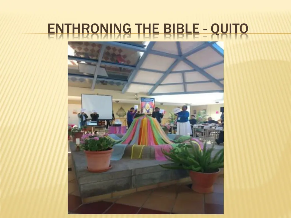 enthroning the bible quito