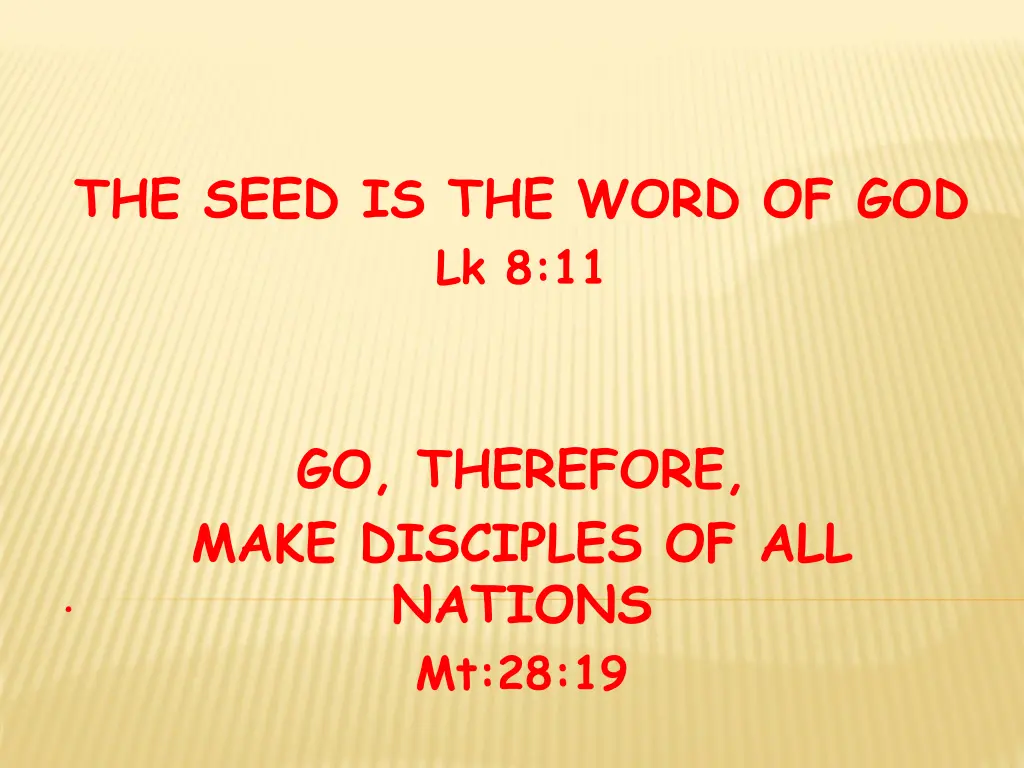 the seed is the word of god lk 8 11