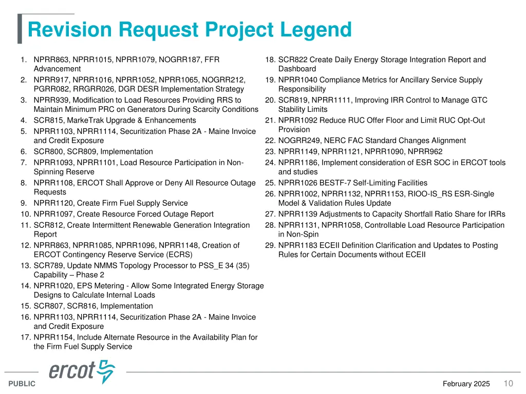 revision request project legend