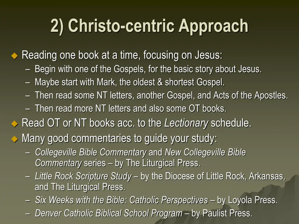 2 christo centric approach