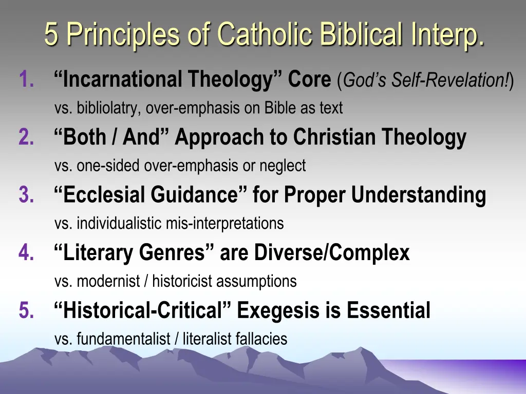 5 principles of catholic biblical interp