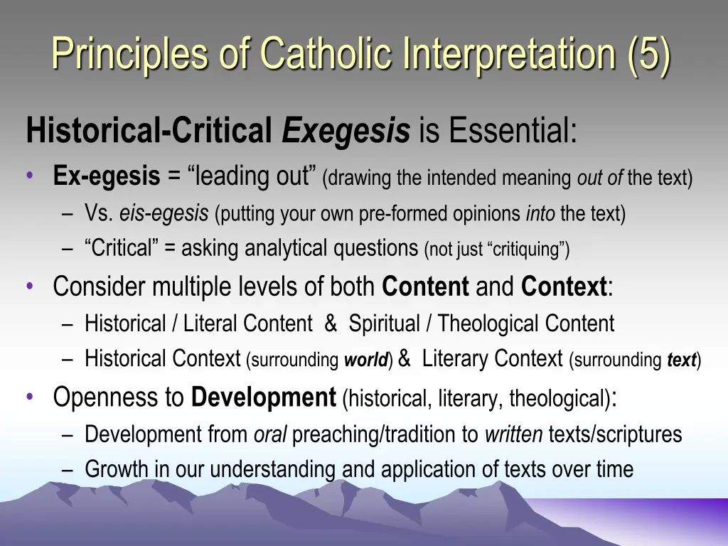 principles of catholic interpretation 5