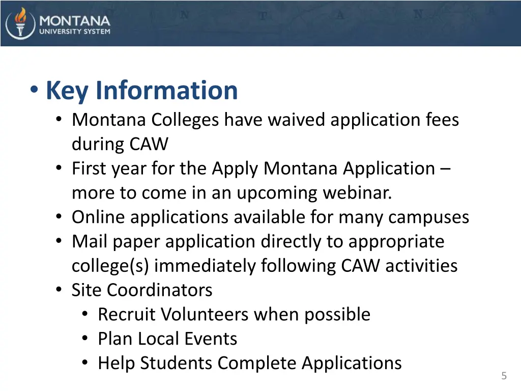 key information montana colleges have waived