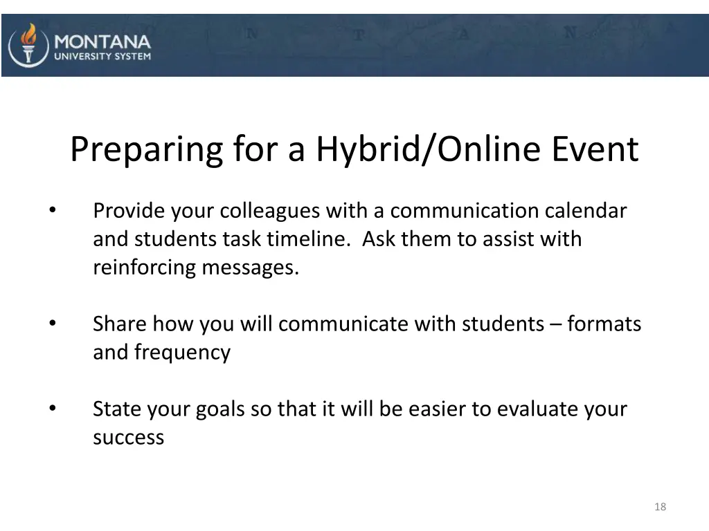 preparing for a hybrid online event