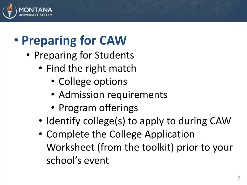 preparing for caw preparing for students find