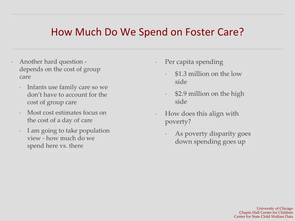 how much do we spend on foster care