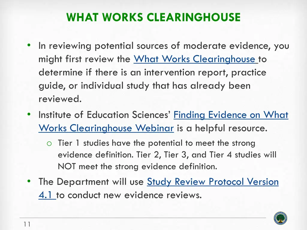 what works clearinghouse
