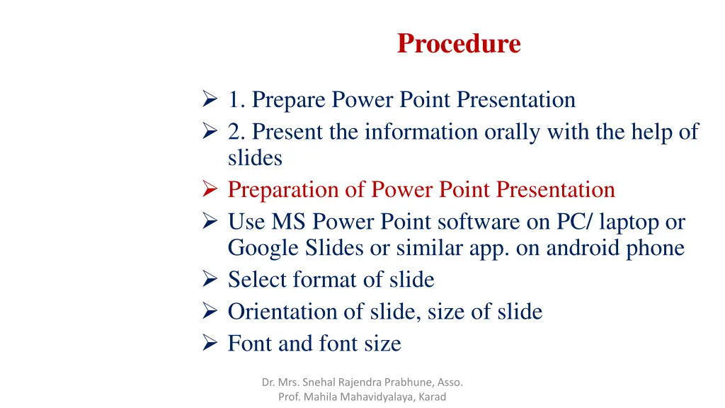 procedure