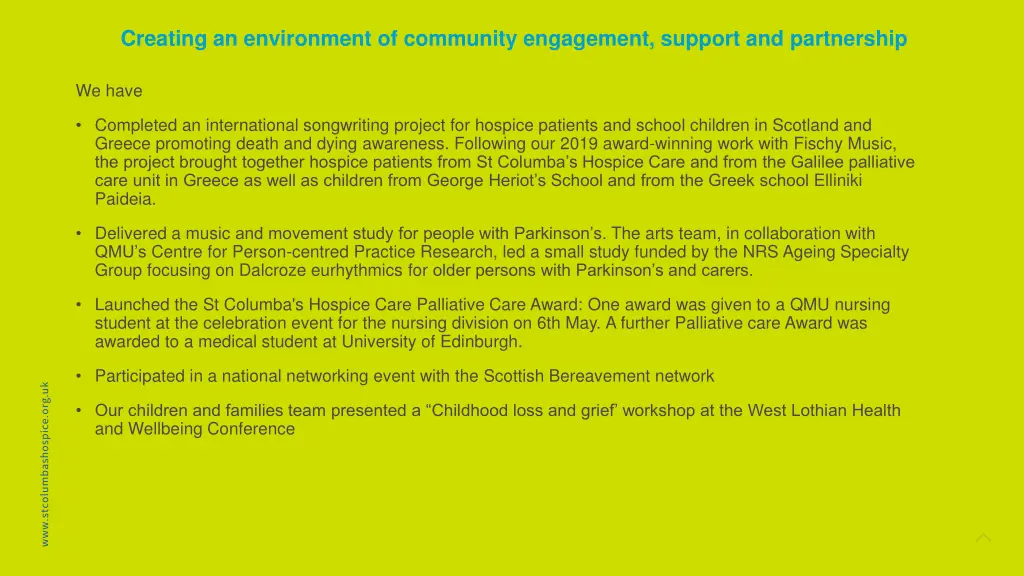creating an environment of community engagement