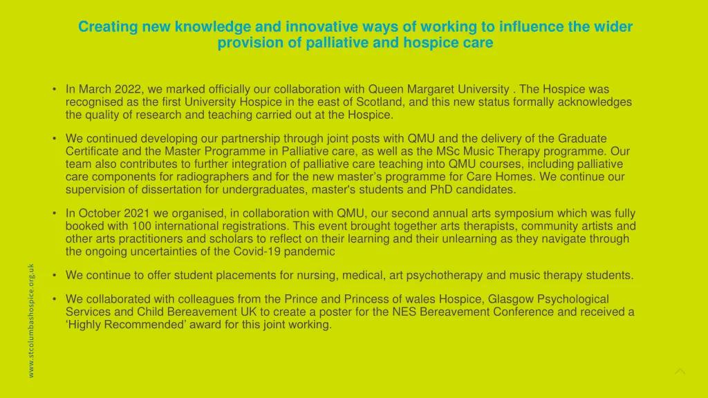 creating new knowledge and innovative ways
