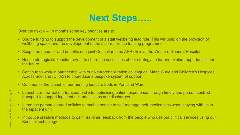next steps