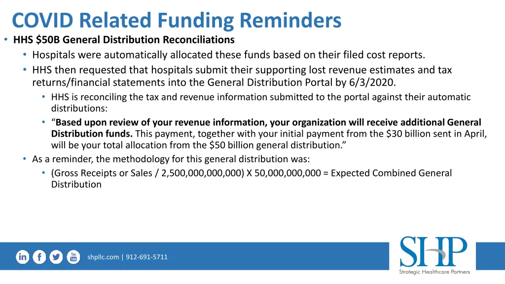 covid related funding reminders hhs 50b general