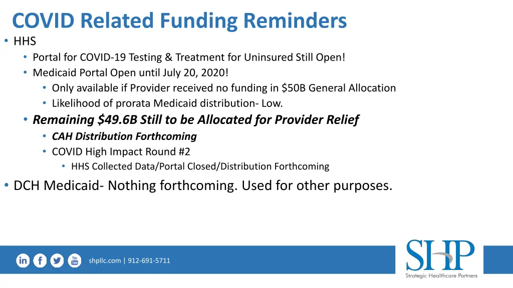 covid related funding reminders hhs portal