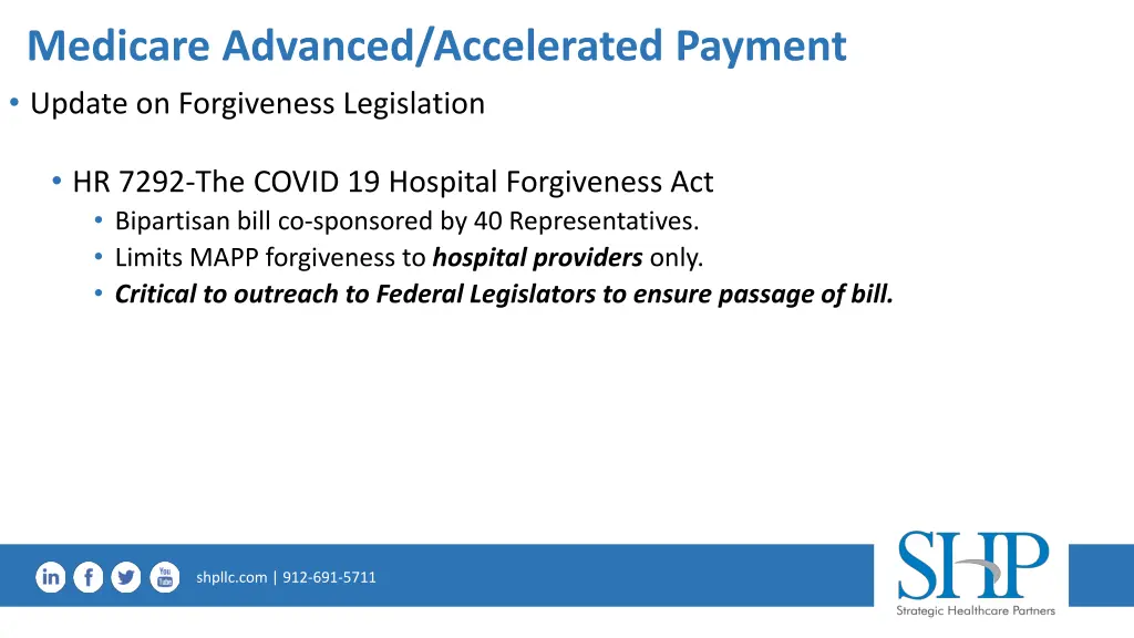 medicare advanced accelerated payment update