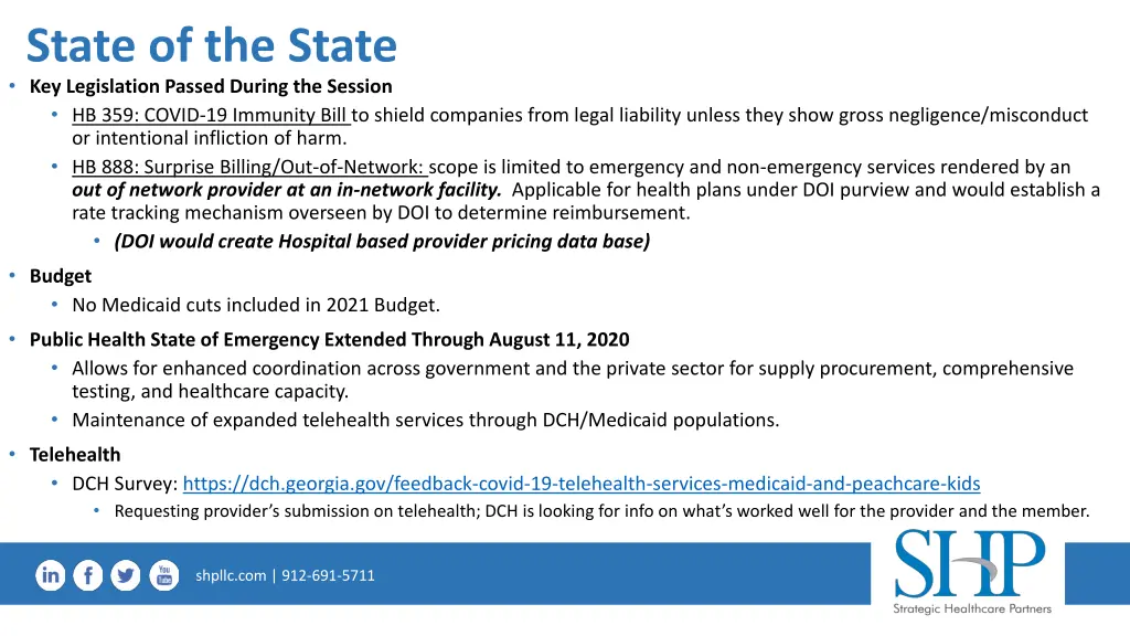 state of the state key legislation passed during