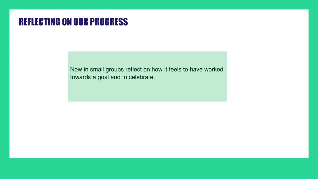 reflecting on our progress 1