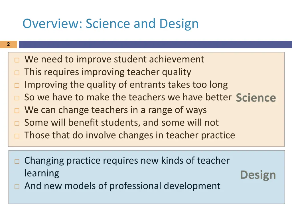 overview science and design