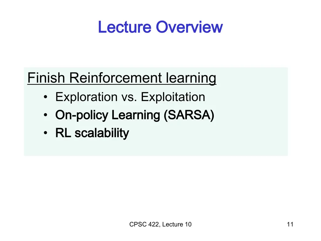 lecture overview lecture overview 1