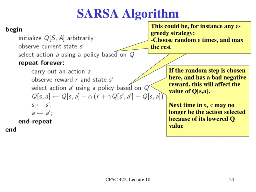 sarsa algorithm