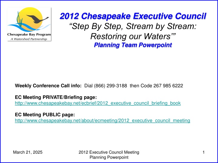 2012 chesapeake executive council step by step