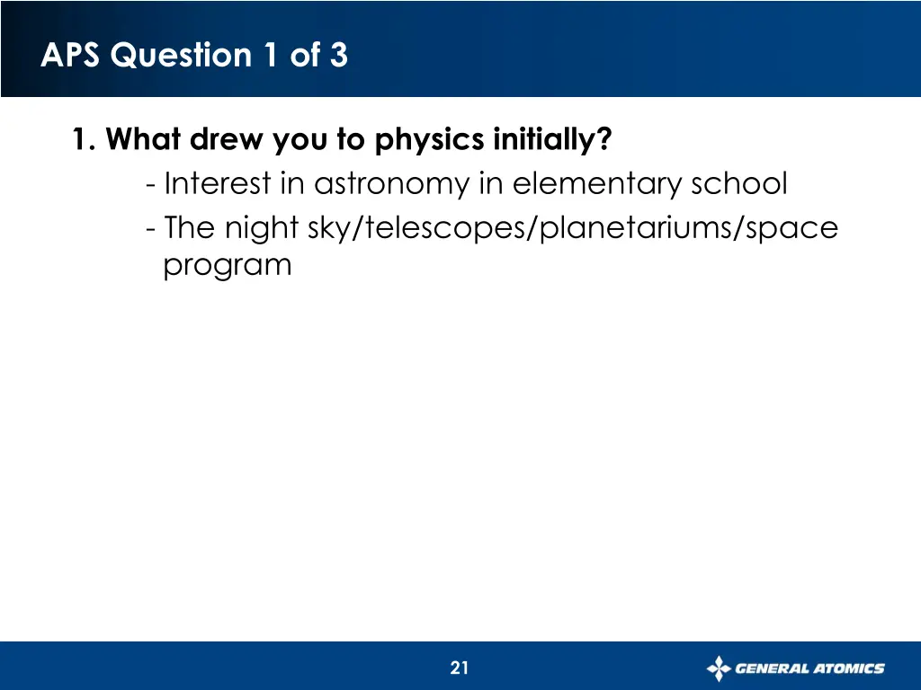 aps question 1 of 3