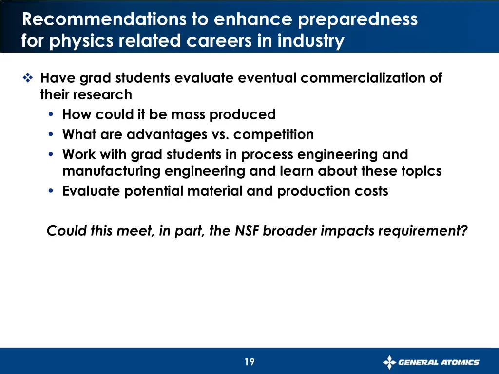 recommendations to enhance preparedness 2