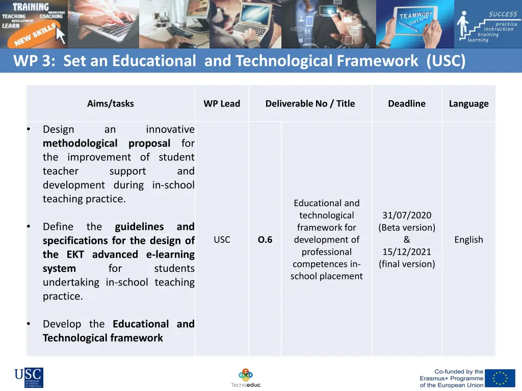 wp 3 set an educational and technological