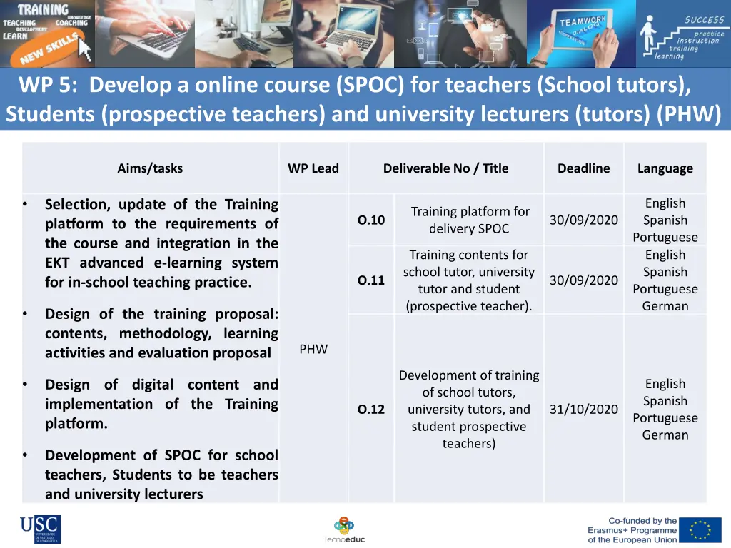 wp 5 develop a online course spoc for teachers