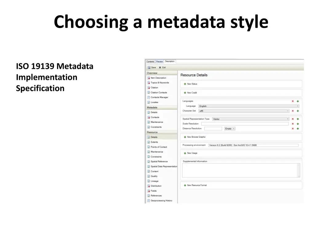 choosing a metadata style 2