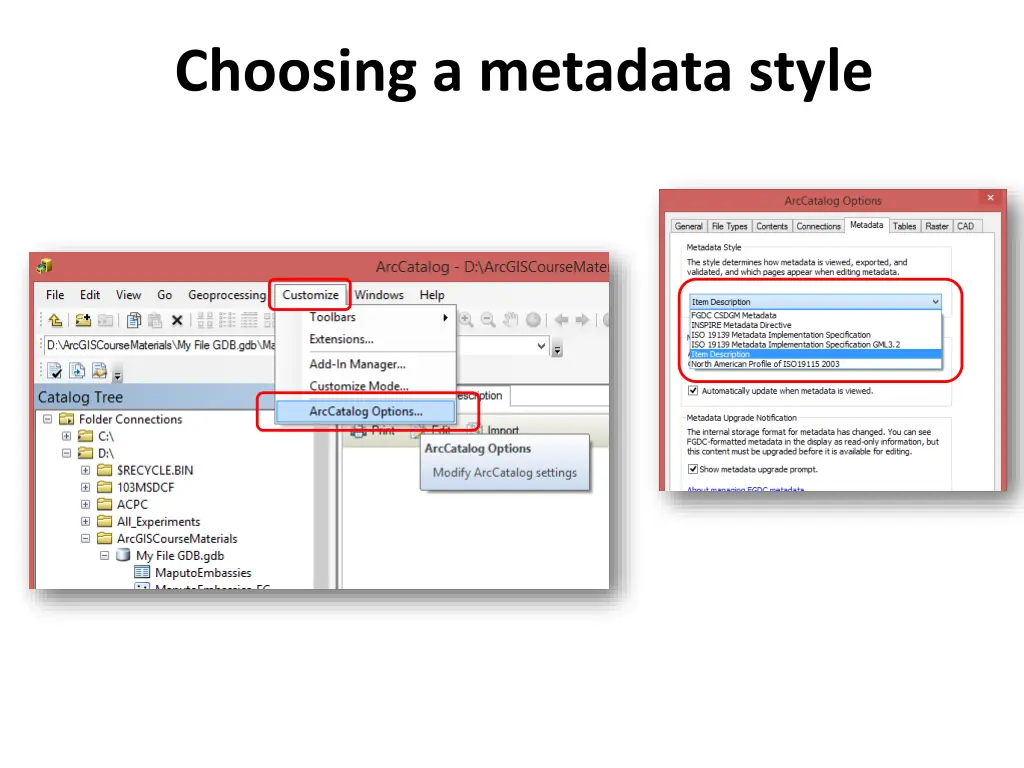choosing a metadata style