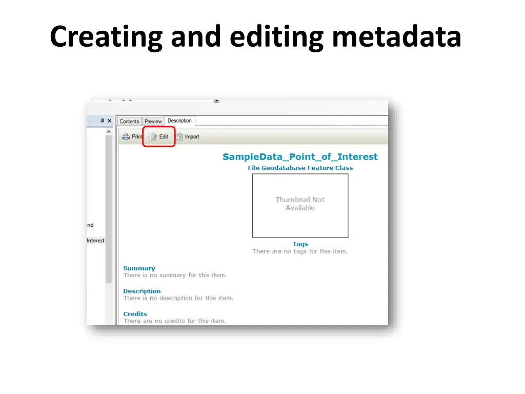 creating and editing metadata 5