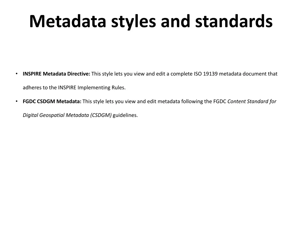 metadata styles and standards 3