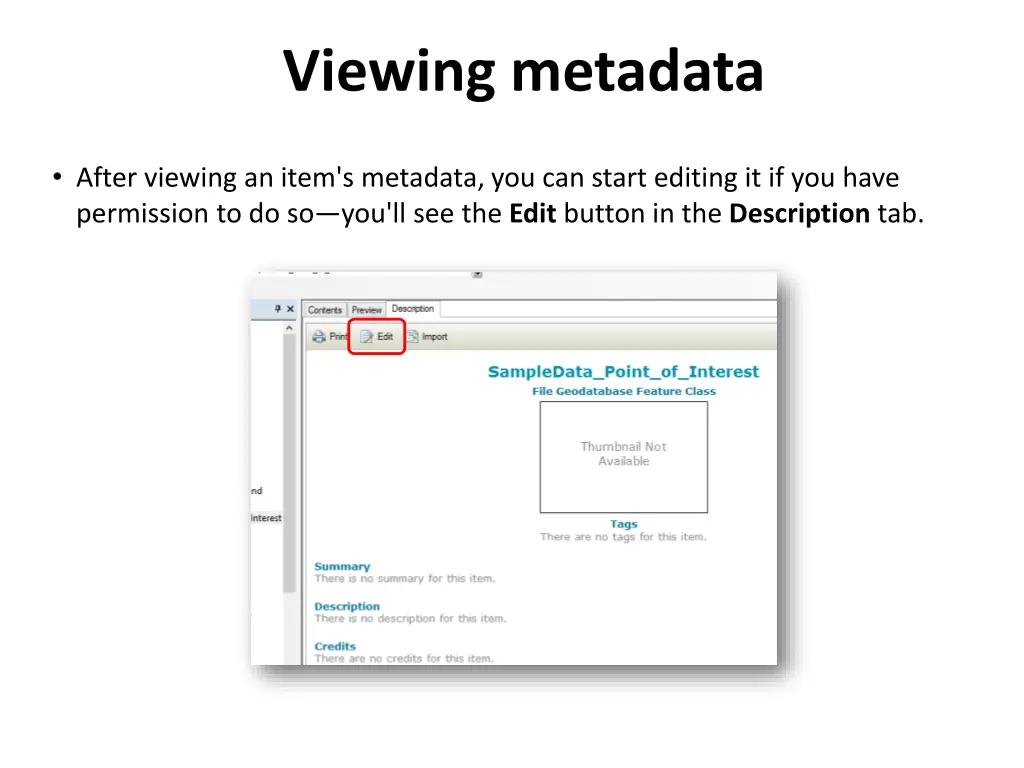 viewing metadata 2