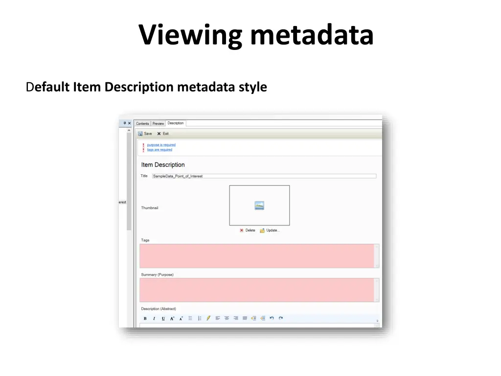 viewing metadata 3
