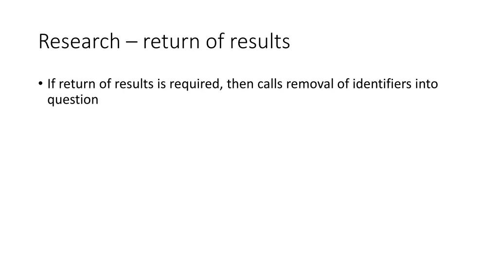 research return of results 3