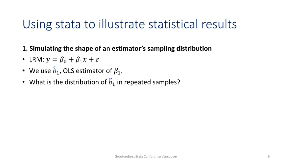 using stata to illustrate statistical results