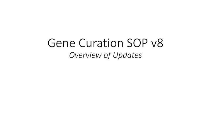 gene curation sop v8 overview of updates