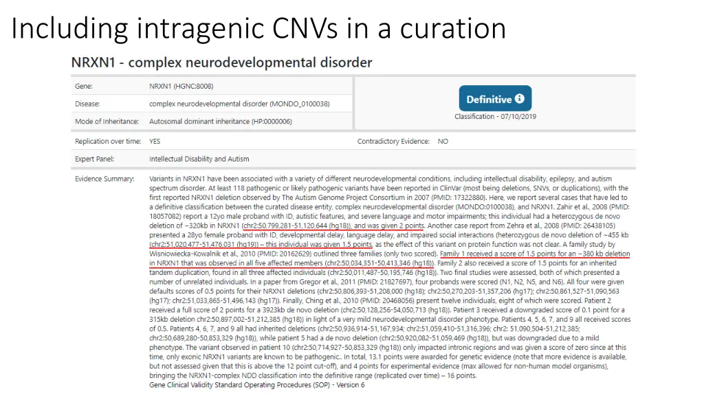 including intragenic cnvs in a curation