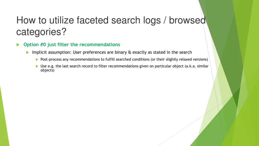 how to utilize faceted search logs browsed 3