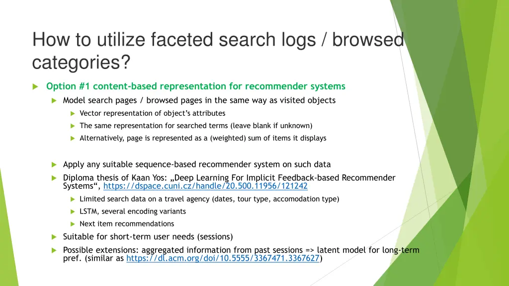 how to utilize faceted search logs browsed 4